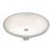 Ruvati 16 x 13 inch Undermount Bathroom Sink Biscuit Oval Porcelain Ceramic with Overflow RVB0618BC - alternate 1